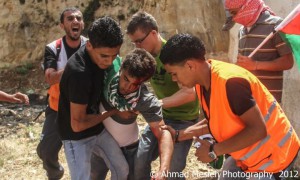 Le jour de la Nakba devant la prison sioniste d'Ofer le 15 mai 2012 (vidéos)